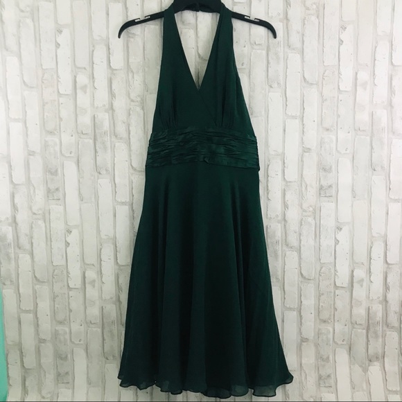 Maggy London Green Silk Halter Dress - Picture 4 of 10